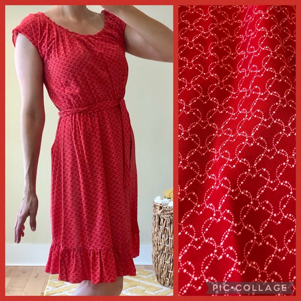 LC Lauren Conrad Red Hearts Dress